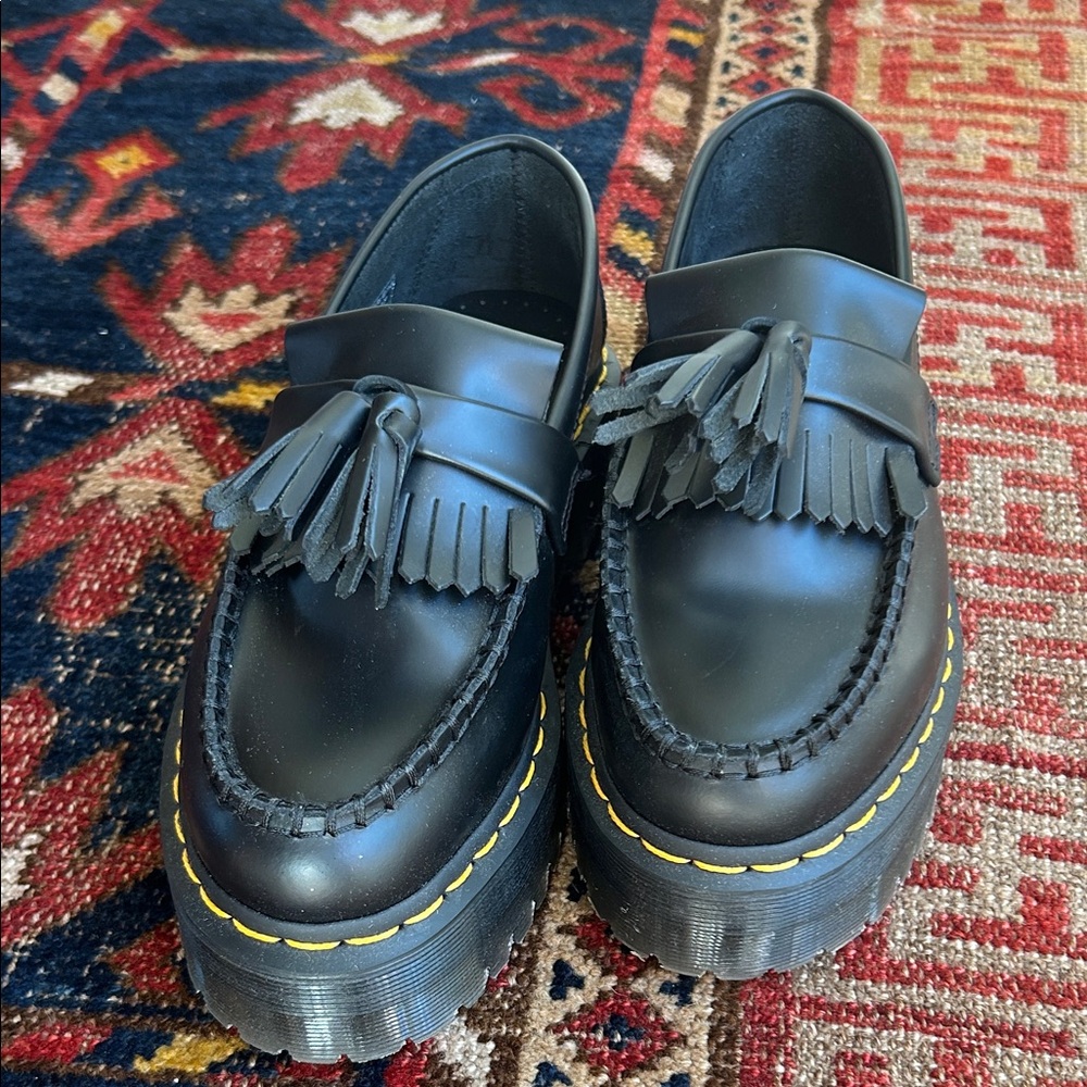 Dr. Martens Black Platform Loafers